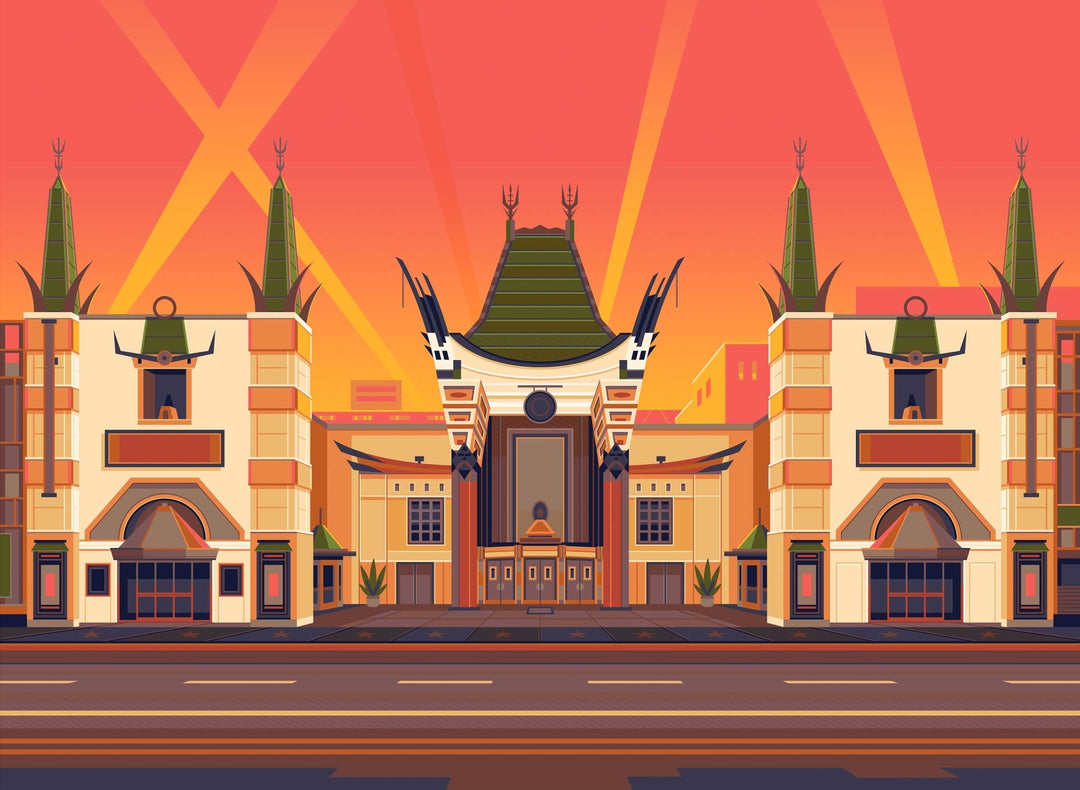 Theaters Collection, Los Angeles Art Prints by George Townley