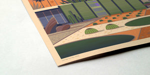 Alexander Home Illustration, Palm Springs Art Print by George Townley