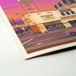 Amoeba Music Illustration, Los Angeles Art Print by George Townley