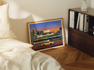 Barney's Beanery Illustration, Los Angeles Art Print by George Townley