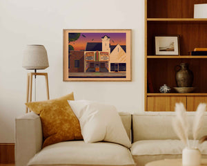 Aero Theatre Illustration, Los Angeles Art Print by George Townley