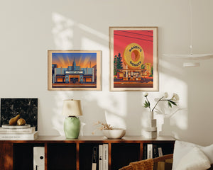 Art Theatre of Long Beach Illustration, Los Angeles Art Print by George Townley