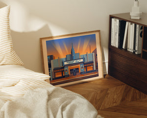 Art Theatre of Long Beach Illustration, Los Angeles Art Print by George Townley