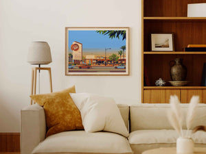 Bob's Big Boy Illustration, Los Angeles Art Print by George Townley