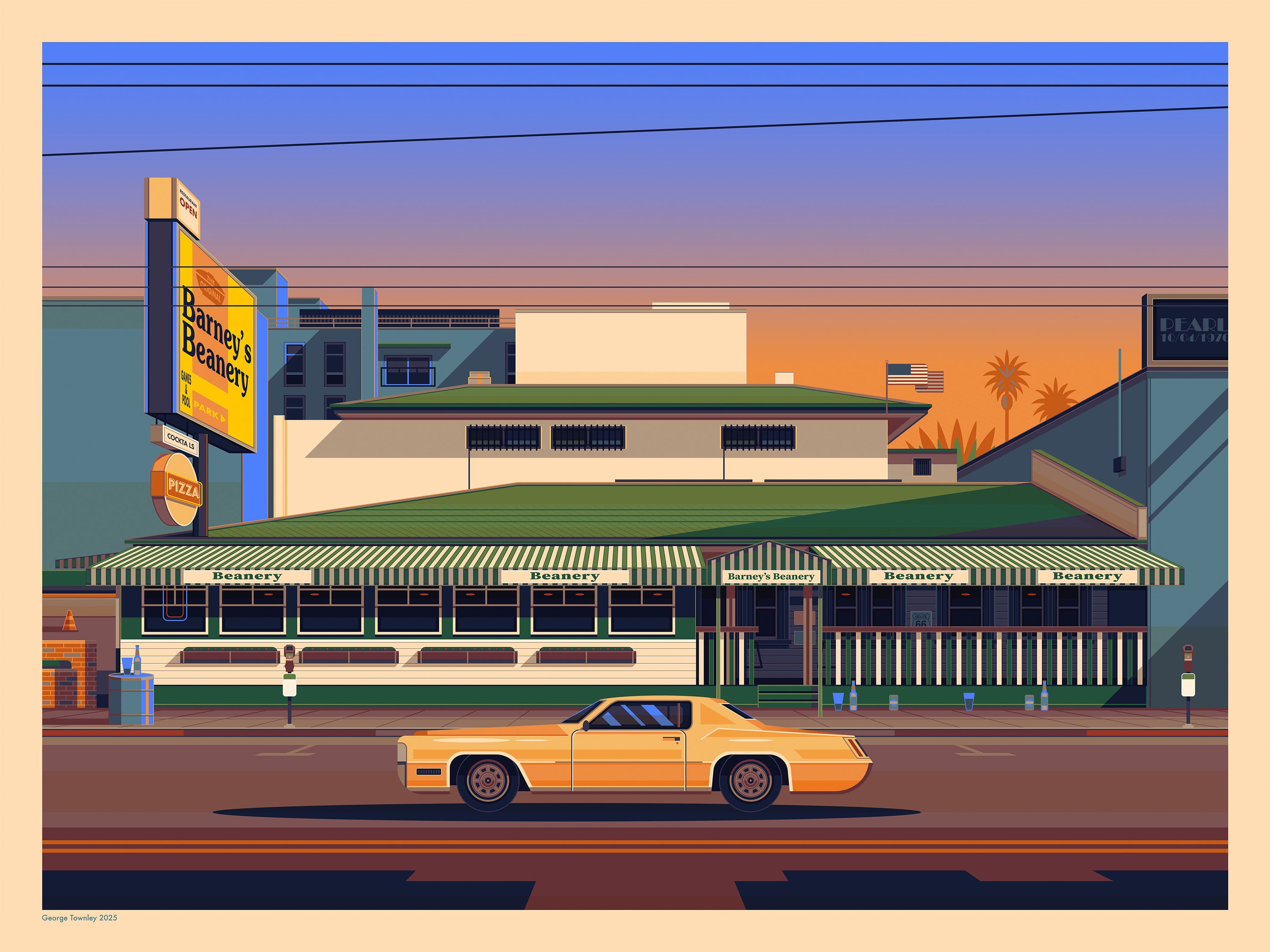 Barneys Beanery Los Angeles Art Print by George Townley