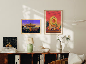 Chemosphere Illustration, Los Angeles Art Print by George Townley