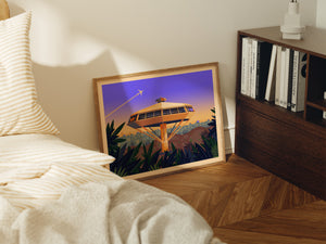 Chemosphere Illustration, Los Angeles Art Print by George Townley