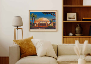 Cinerama Dome Illustration, Los Angeles Art Print by George Townley
