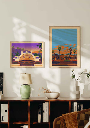 Canter's Deli Illustration, Los Angeles Art Print by George Townley