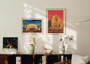 Cinerama Dome Illustration, Los Angeles Art Print by George Townley