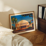 Cinerama Dome Illustration, Los Angeles Art Print by George Townley
