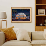 Cinerama Dome Illustration, Los Angeles Art Print by George Townley