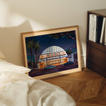 Cinerama Dome Illustration, Los Angeles Art Print by George Townley