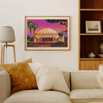 Cinerama Dome Illustration, Los Angeles Art Print by George Townley
