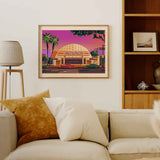 Cinerama Dome Illustration, Los Angeles Art Print by George Townley