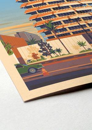 Capitol Records Illustration, Los Angeles Art Print by George Townley