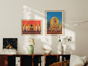 Chinese Theatre Illustration, Los Angeles Art Print by George Townley