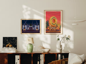 Chinese Theatre Illustration, Los Angeles Art Print by George Townley