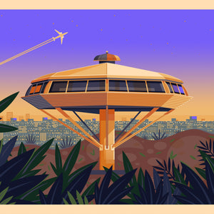 Chemosphere Illustration, Los Angeles Art Print by George Townley