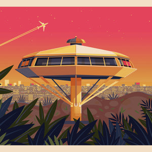 Chemosphere Illustration, Los Angeles Art Print by George Townley