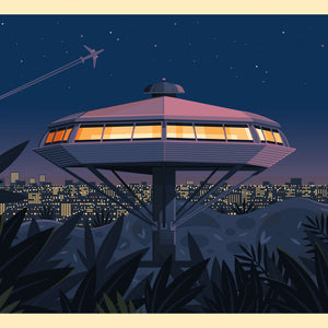 Chemosphere Illustration, Los Angeles Art Print by George Townley