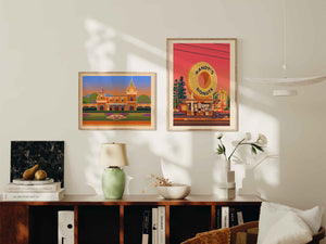 Disneyland Entrance Illustration, Los Angeles Art Print by George Townley