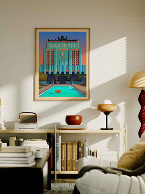 Eastern Columbia Building Illustration, Los Angeles Art Print by George Townley