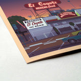 El Coyote Cafe Illustration, Los Angeles Art Print by George Townley