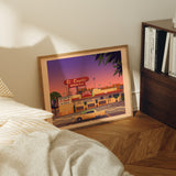 El Coyote Cafe Illustration, Los Angeles Art Print by George Townley
