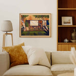 Eames House Illustration, Los Angeles Art Print by George Townley