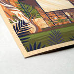 Eames House Illustration, Los Angeles Art Print by George Townley