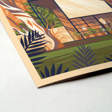 Eames House Illustration, Los Angeles Art Print by George Townley