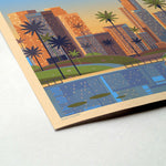 Echo Park Illustration, Los Angeles Art Print by George Townley