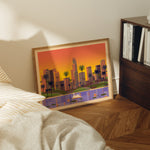 Echo Park Illustration, Los Angeles Art Print by George Townley
