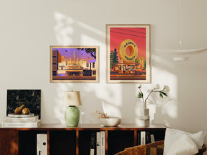 El Rey Theatre Illustration, Los Angeles Art Print by George Townley