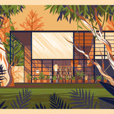 Eames House Illustration, Los Angeles Art Print by George Townley