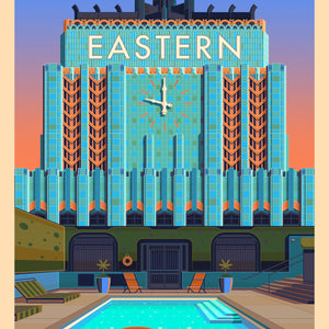 Eastern Columbia Building Illustration, Los Angeles Art Print by George Townley
