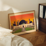 Griffith Observatory Illustration, Los Angeles Art Print by George Townley