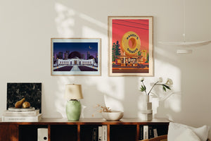 Griffith Observatory Illustration, Los Angeles Art Print by George Townley