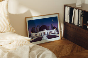 Griffith Observatory Illustration, Los Angeles Art Print by George Townley