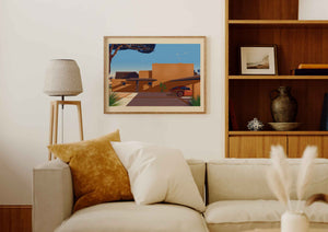 George Sturges House Illustration, Los Angeles Art Print by George Townley