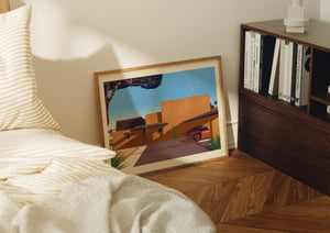 George Sturges House Illustration, Los Angeles Art Print by George Townley