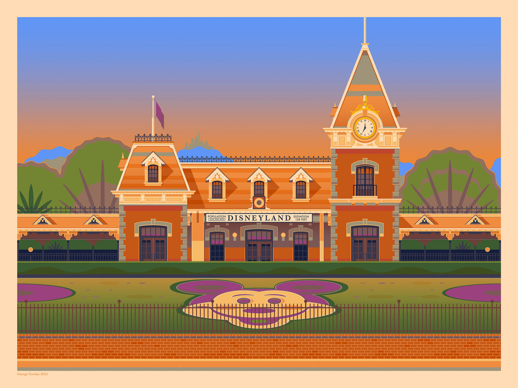 Disneyland Park Main Entrance Print by George Townley