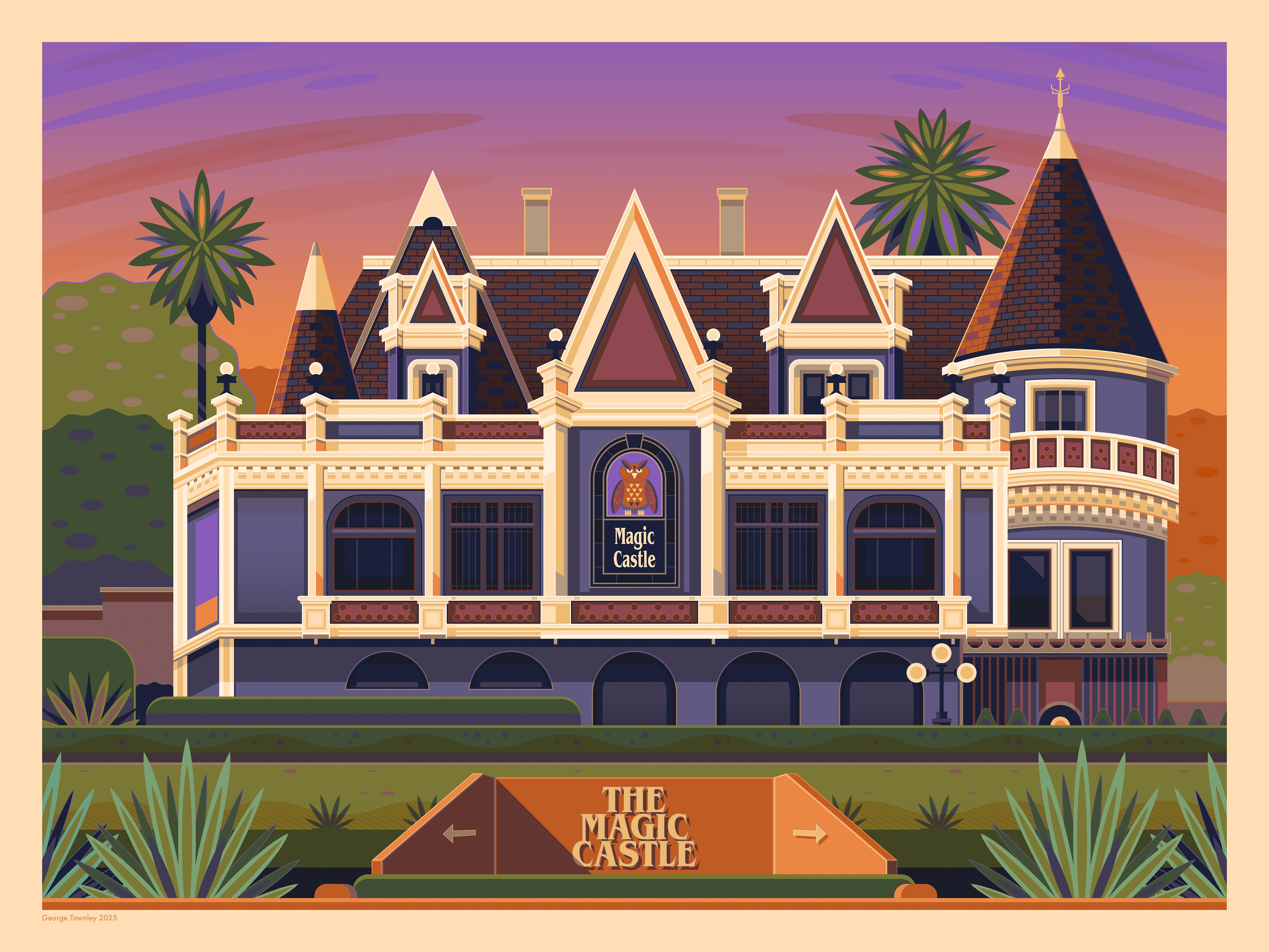 Magic Castle Los Angeles Art Print by George Townley