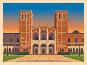 Royce Hall Illustration, Los Angeles Art Print by George Townley