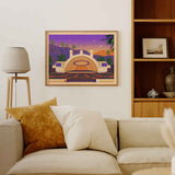 Hollywood Bowl Illustration, Los Angeles Art Print by George Townley