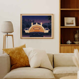 Hollywood Bowl Illustration, Los Angeles Art Print by George Townley