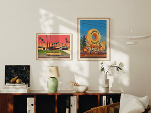 House on Via Vadera Illustration, Los Angeles Art Print by George Townley