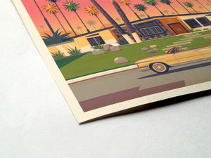 House on Via Vadera Illustration, Los Angeles Art Print by George Townley