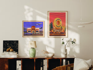 In-N-Out LAX Illustration, Los Angeles Art Print by George Townley